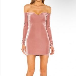 NEW Revolve NBD Clara Velvet Mini Dress / Pink / Small
